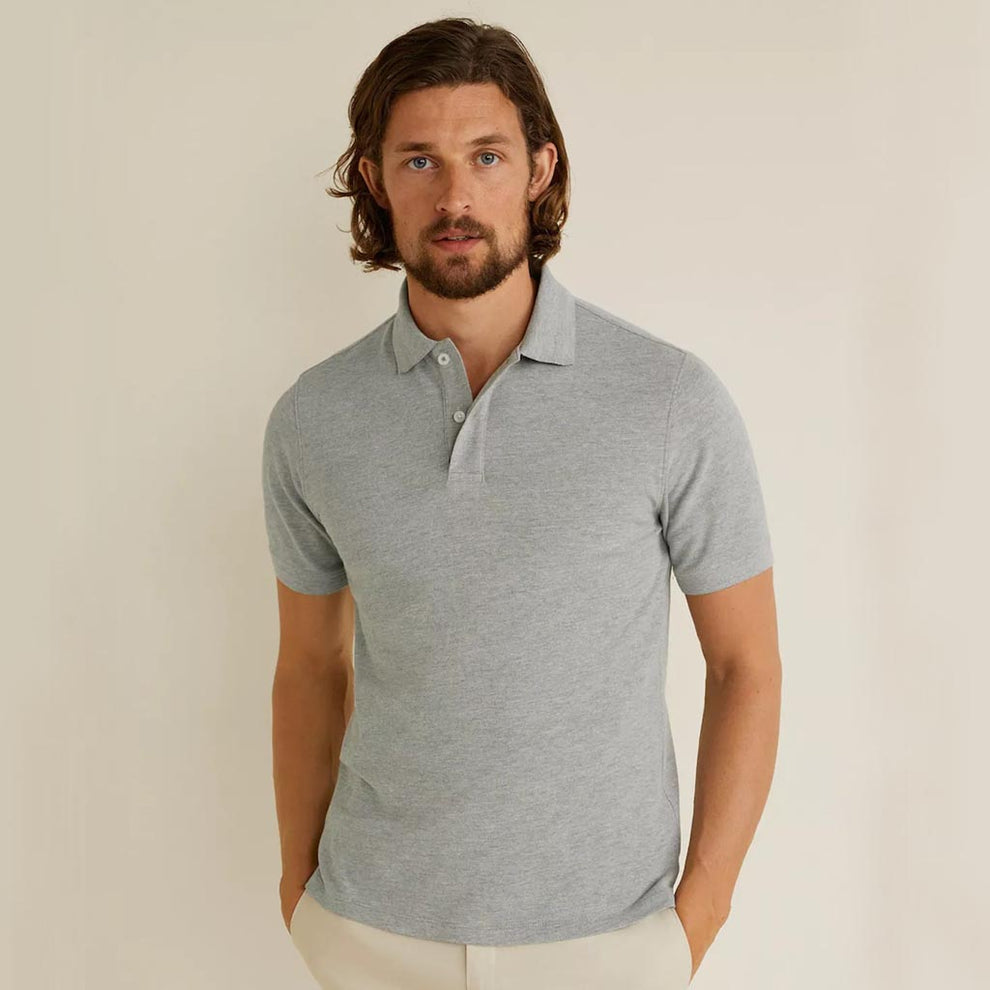 Heather Grey Polo